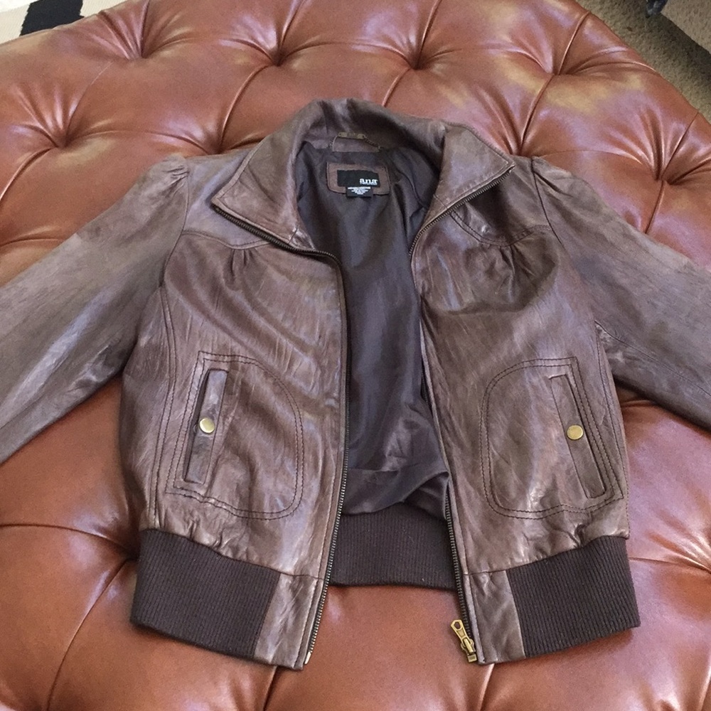 A.N.A Brown Leather Jacket